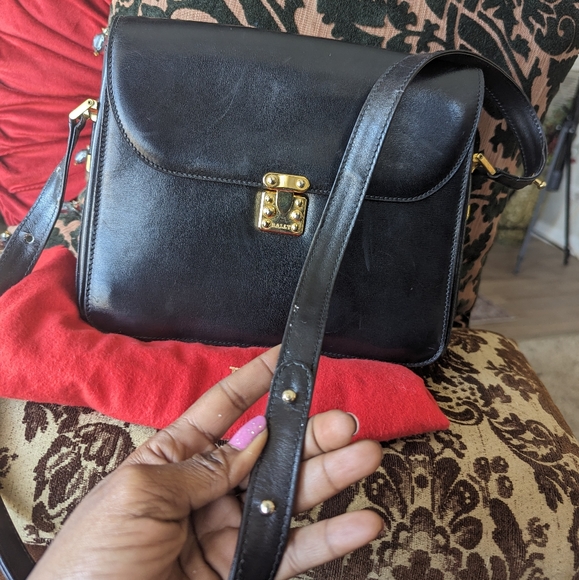 💯AUTH✨💎BALLY💎✨💎VINTAGE LOCK FLAPBAG - Picture 15 of 17